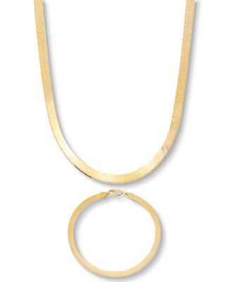 Macy's Brand - Men's 2-Pc. Set Herringbone Chain Necklace & Matching Bracelet