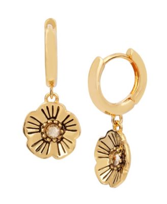 COACH - Tea Rose Swarovski&reg; Crystals Huggie Earrings