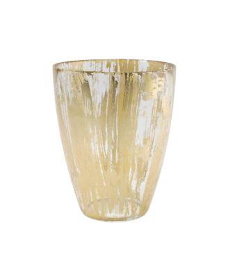 VIETRI - Vietri Rufolo Glass Gold Brushstroke Vase