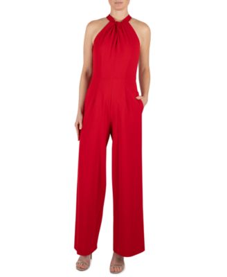 julia jordan - Twist-Front Halter Jumpsuit