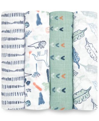 aden by aden + anais - Baby Boys & Girls 4-Pk. Printed Cotton Muslin Swaddles