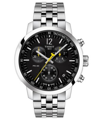 Tissot - Men's Swiss Chronograph PRC 200 Stainless Steel Bracelet Watch 43mm