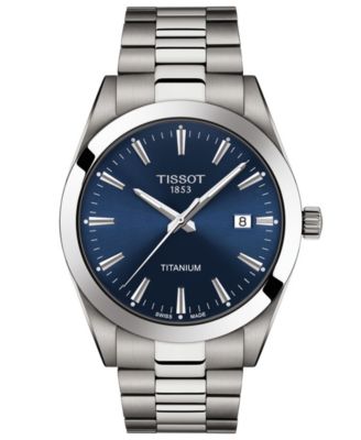 Tissot - Men's Swiss Gentleman Gray Titanium Bracelet Watch 40mm