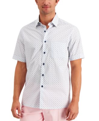 Club Room - Men's Regular-Fit Geo Dobby Shirt