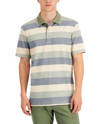 Alfani - Men's Regular-Fit Stripe Polo Shirt