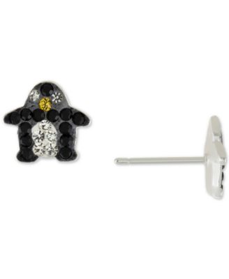Giani Bernini - Crystal Penguin Stud Earrings in Sterling Silver