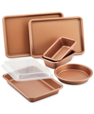 Ayesha Curry - Bakeware Nonstick Cookie Pan, Loaf Pan, and Cake Pan Set, 7-Piece