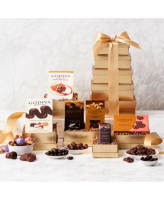 Hickory Farms - Golden Godiva Gift Tower