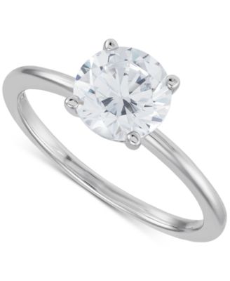 Grown With Love - Lab-Created Diamond Solitaire Engagement Ring (1-1/2 ct. t.w.) in 14k White Gold