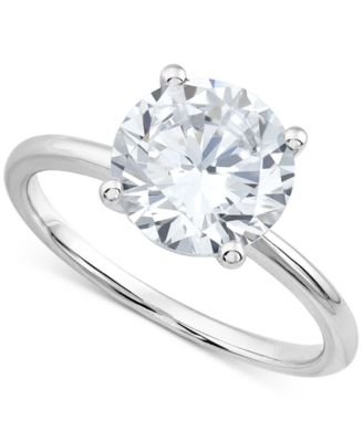 Grown With Love - Lab-Created Diamond Solitaire Engagement Ring (3 ct. t.w.) in 14k White Gold