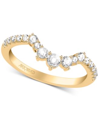 ArtCarved - Diamond Rose-Cut Wedding Band (1/3 ct. t.w.) in 14k Gold