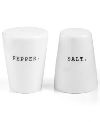 The Cellar - Whiteware Words Salt and Pepper Shakers