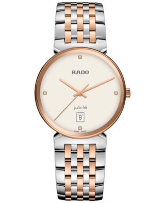 Rado - Women's Swiss Florence Diamond (1/6 ct. t.w.) Two-Tone Stainless Steel Bracelet Watch 38mm