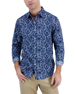 Club Room - Men's Long-Sleeve Bold Whisper Shirt