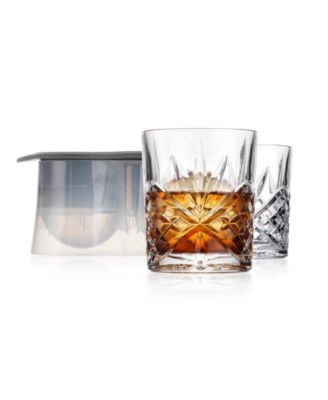 Godinger - Dublin Double Old Fashion Glasses and Chiller