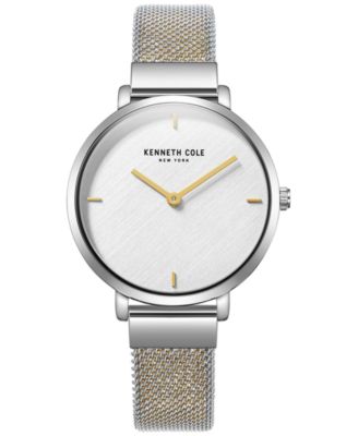 Kenneth Cole - Women's Modern Classic Two-Tone Stainless Steel Mesh Bracelet Watch 34mm