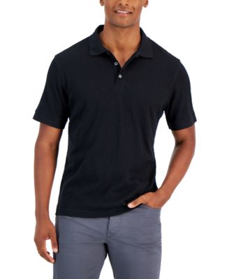 Alfani - Men's Stretch Textured Stripe Jacquard Polo Shirt