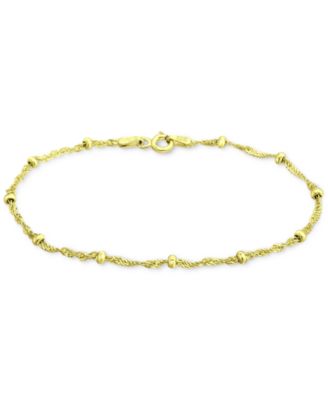 Giani Bernini - Beaded Singapore Link Chain Bracelet in 18k Gold-Plated Sterling Silver