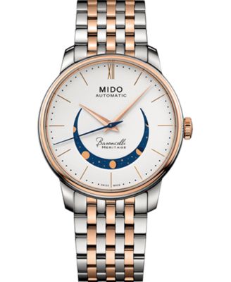 Mido - Men's Swiss Automatic Baroncelli Smiling Moon Two Tone Stainless Steel Bracelet Watch 39mm
