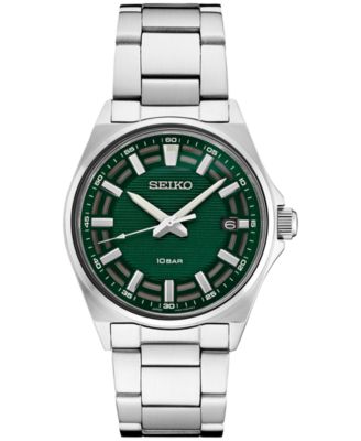 Seiko - Men's Analog Essentials Stainless Steel Bracelet Watch 40mm