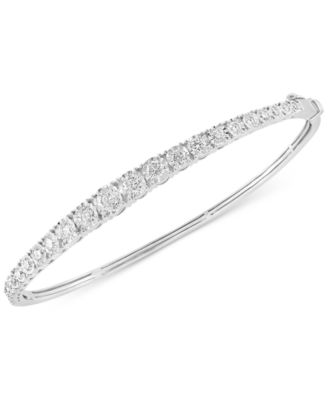 EFFY Collection - Diamond Graduated Bangle Bracelet (1-1/2 ct. t.w.) in 14k White Gold