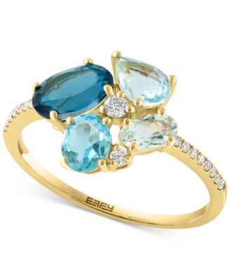 EFFY Collection - Multi-Gemstone (1-7/8 ct. t.w.) & Diamond (1/10 ct. t.w.) Ring in 14k Yellow Gold