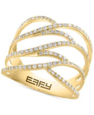 EFFY Collection - Pav&eacute; Rose by EFFY&reg; Diamond Ring in 14k Yellow Gold (Also available in Rose Gold & White Gold)