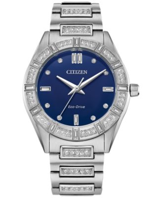 Citizen - Eco-Drive Women's Crystal Stainless Steel Bracelet Watch 34mm