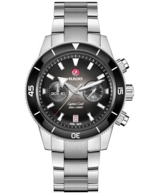 Rado - Men's Swiss Automatic Chronograph Captain Cook Stainless Steel Bracelet Watch 43mm