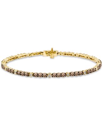 Le Vian - Chocolate Diamond (3-3/8 ct. t.w.) & Vanilla Diamond (1/4 ct. t.w.) Link Bracelet in 14k Gold