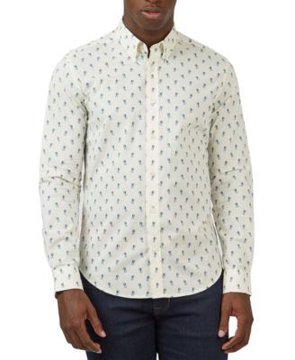 Ben Sherman - Men's Regular-Fit Spot-Print Shirt