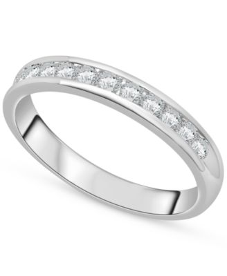 Macy's Brand - Diamond Channel-Set Wedding Band (1/4 ct. t.w.) in Platinum