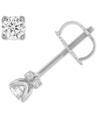 Alethea™ - Certified Diamond Stud Earrings (1/3 ct. t.w.) in 14k White Gold featuring diamonds with the De Beers Code of Origin