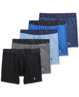 Polo Ralph Lauren - Men's Classic-Fit Performance Stretch Microfiber Logo Woven Boxer Briefs, 5-Pack
