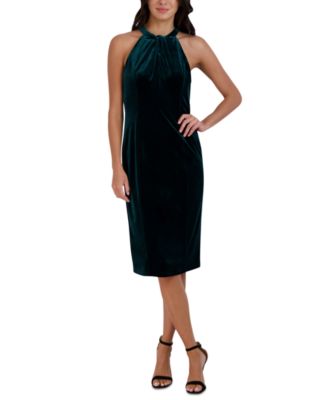 julia jordan - Women's Velvet Twisted-Neck Sheath Dress