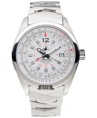 Abingdon Co. - Women's GMT Swiss Multifunctional Stainless Steel Bracelet Watch 40mm