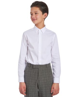 Calvin Klein - Big Boys Solid Stretch Poplin Shirt