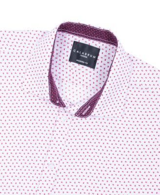 Calabrum - Men's Slim-Fit Non-Iron Performance Dress Shirt
