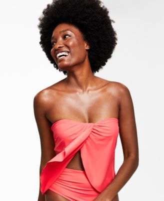 Vince Camuto - Riviera Strapless Draped Tankini Top