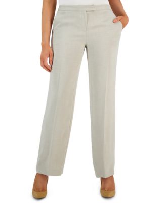 Kasper - Petite Stretch Straight-Leg Pants