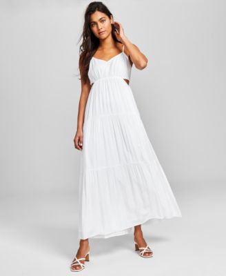 And Now This - Women's Side-Cutout Tiered Maxi Dress