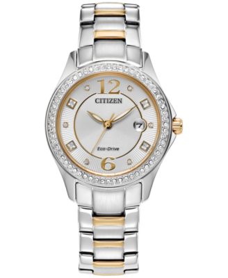 Citizen - Women's Crystal Two-Tone Stainless Steel Bracelet Watch 30mm