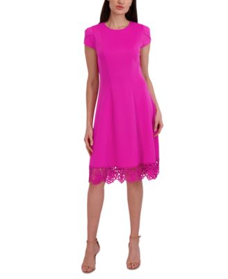 Donna Ricco - Women's Round-Neck Sleeveless Fit & Flare Dress