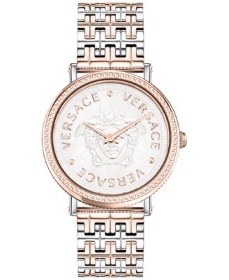 Versace - Women's Swiss V-Dollar Two-Tone Bracelet Watch 37mm