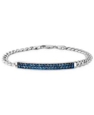 EFFY Collection - Men's London Blue Topaz (2-1/4 ct. t.w.) Bracelet in Sterling Silver
