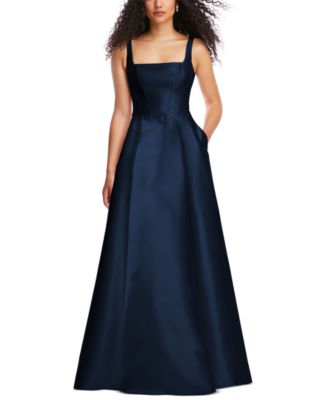 Alfred Sung - Women's Boned-Bodice Square-Neck Evening Gown