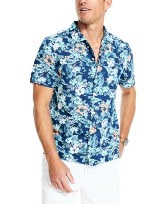 Nautica - Men's Classic-Fit Floral Short-Sleeve Shirt