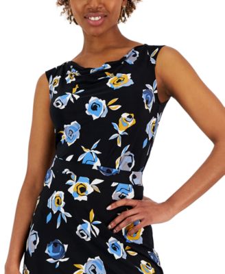 Kasper - Women's Floral Cowl-Neck Sleeveless Top