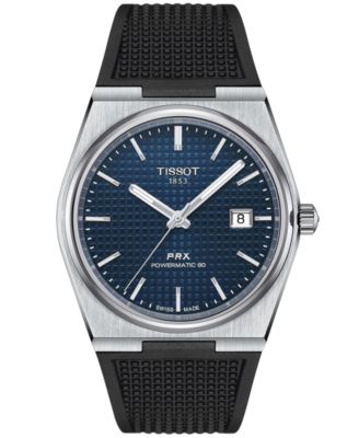 Tissot - Men's Swiss Automatic PRX Black Rubber Strap Watch 40mm