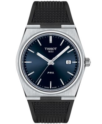 Tissot - Men's Swiss PRX Black Rubber Strap Watch 40mm